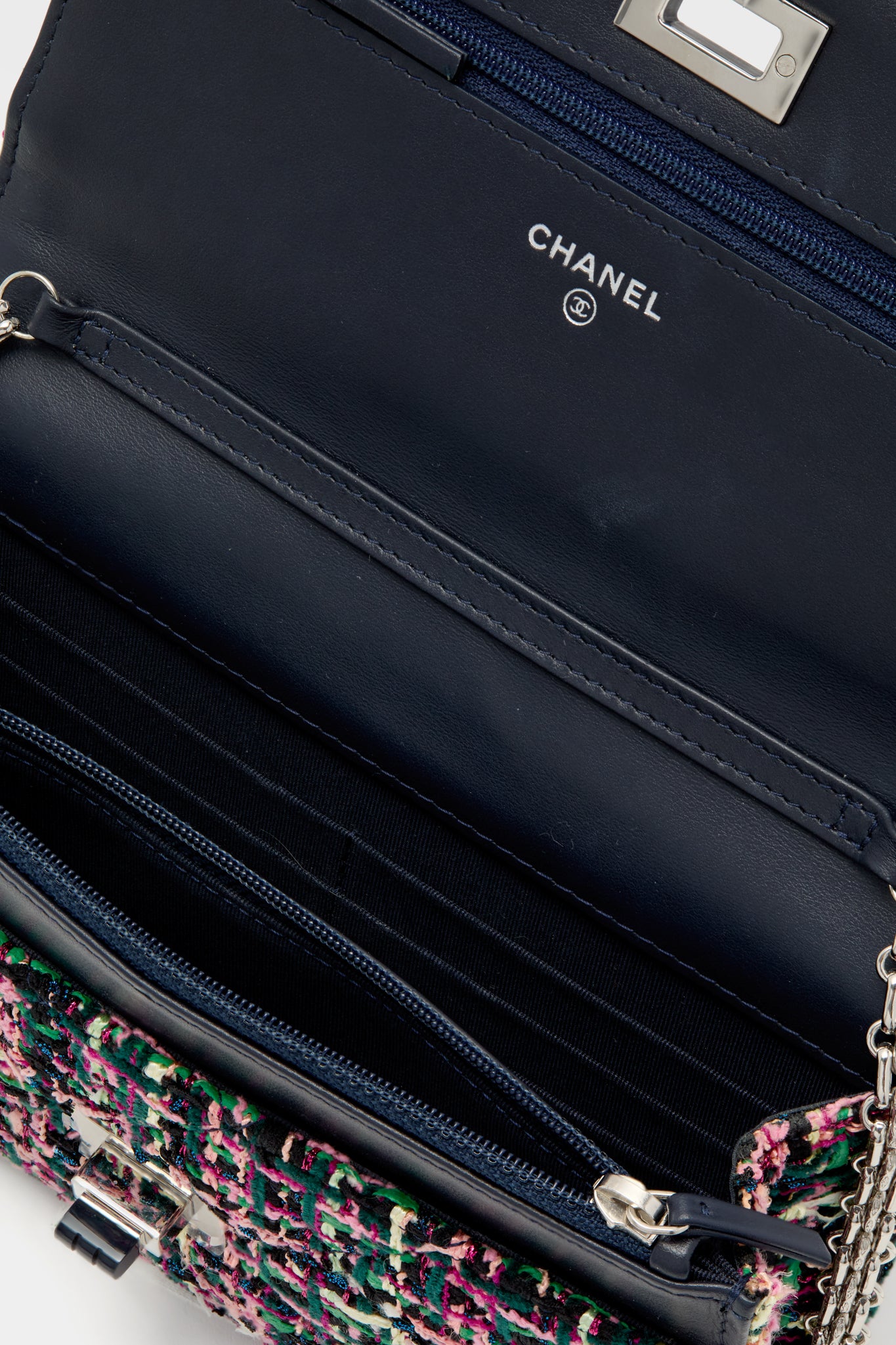 CHANEL Tweed Reissue 2.55 Wallet On Chain