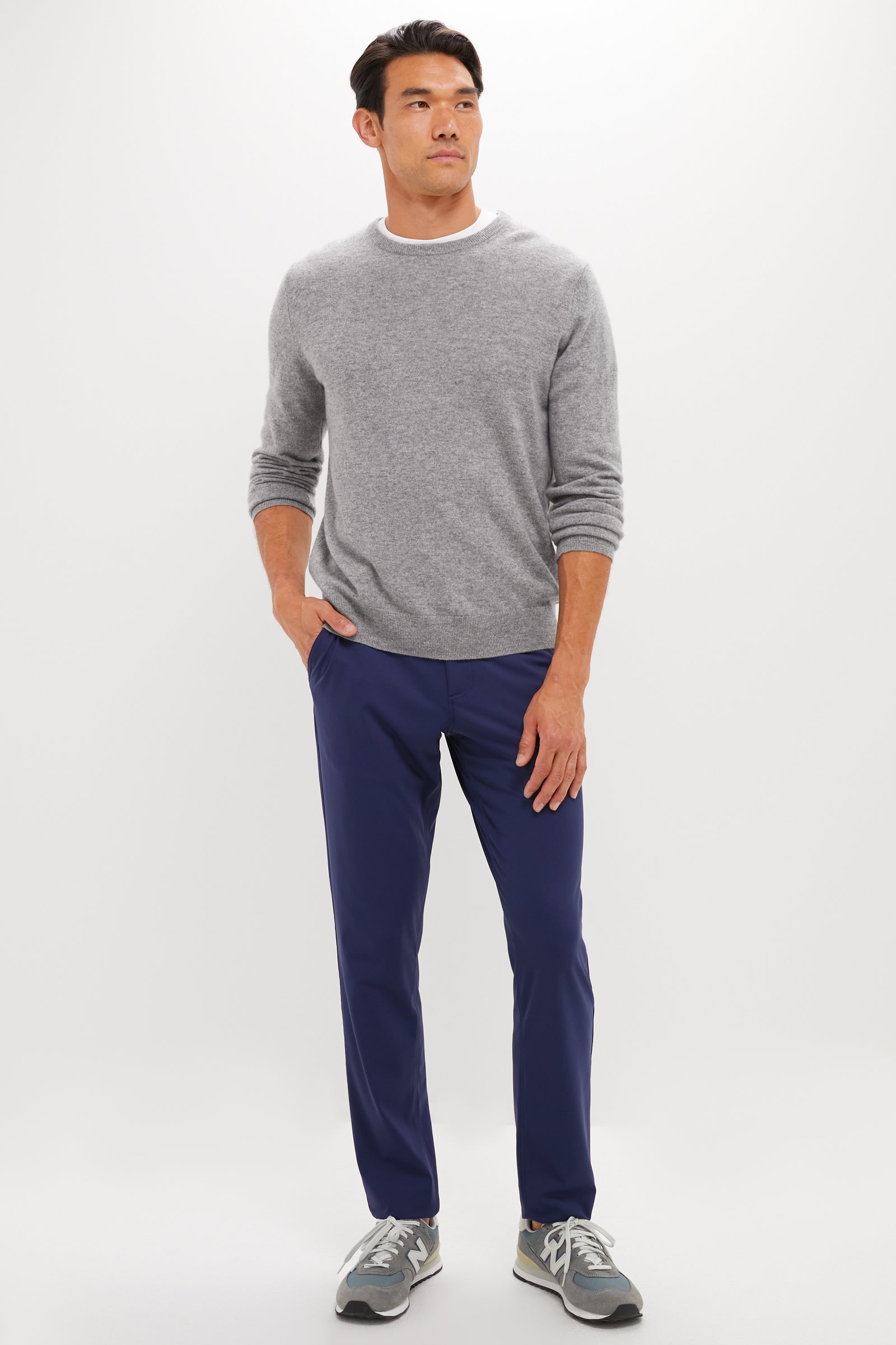 Navy Bradley Pull-on Trouser (34" Inseam)
