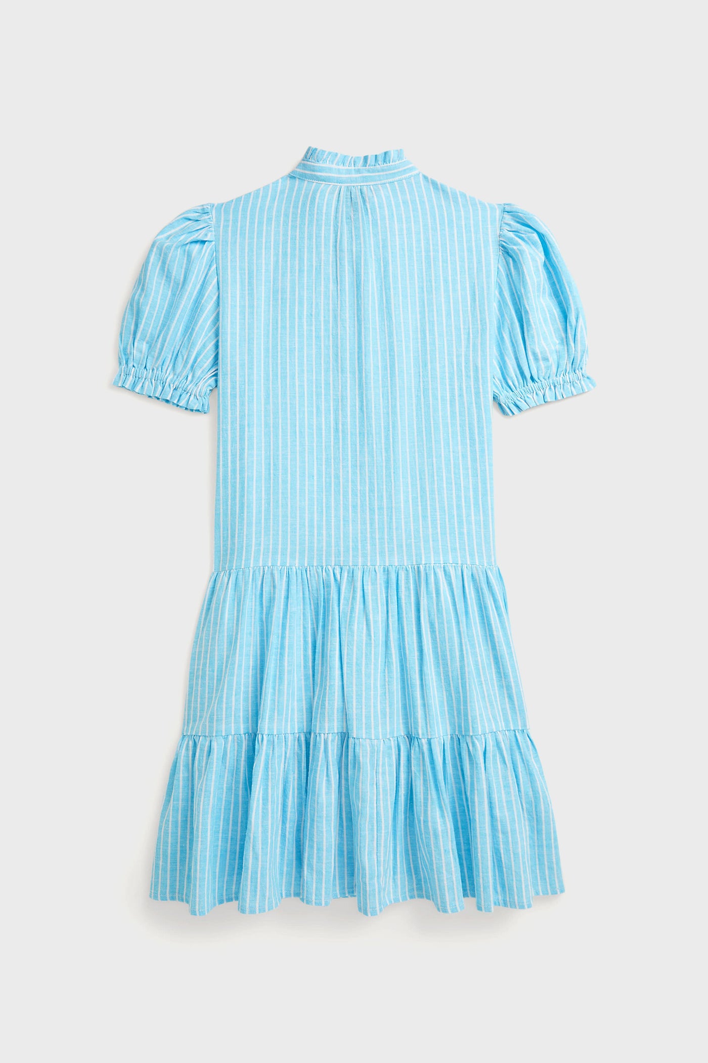 Girls Ruffle Collar Short-Sleeve Tiered Striped Dress | Polo Ralph Lauren
