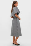Black Gingham Cape Chloe Dress