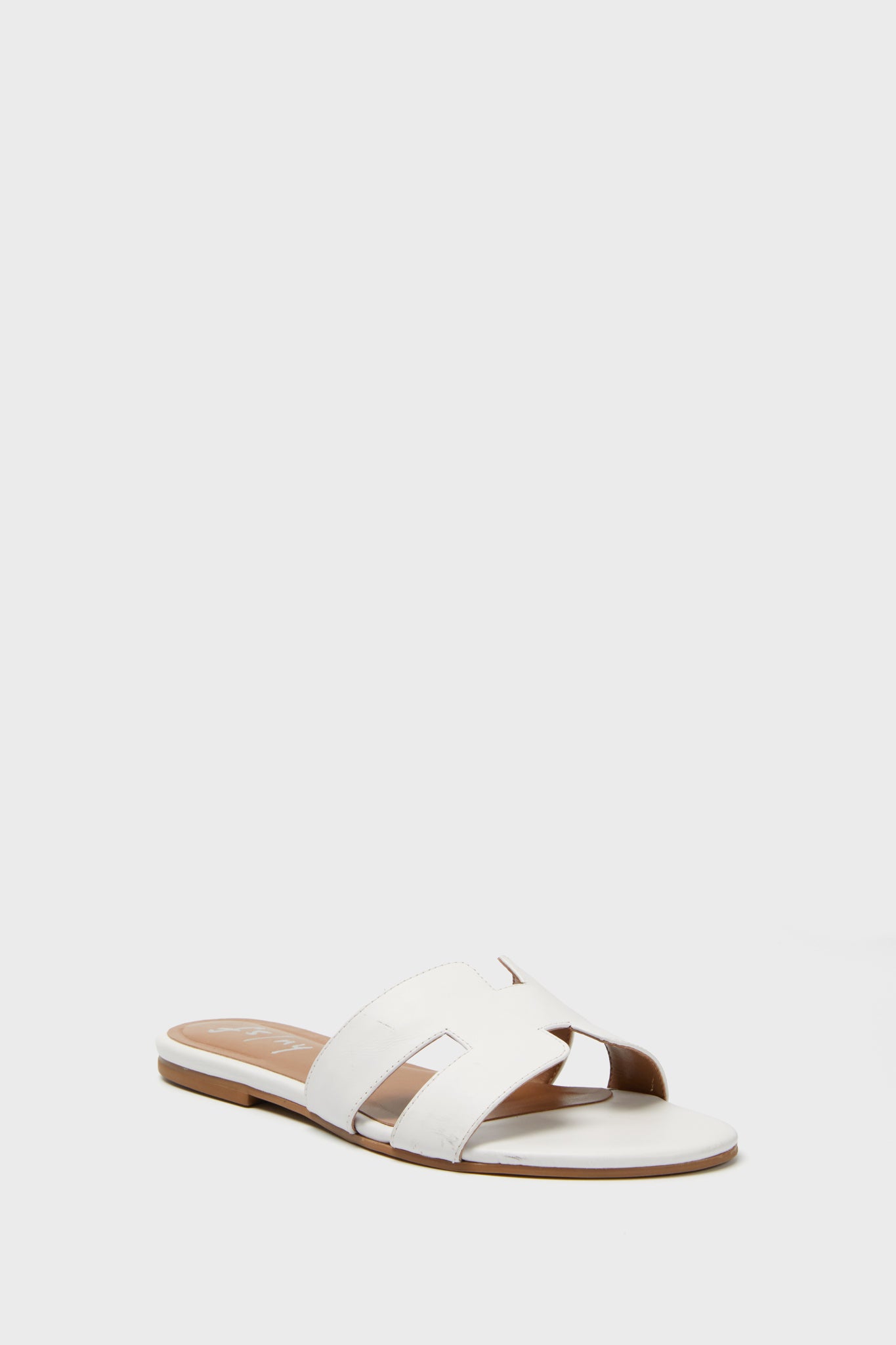 Exclusive White Leather Alibi Sandals | French Sole
