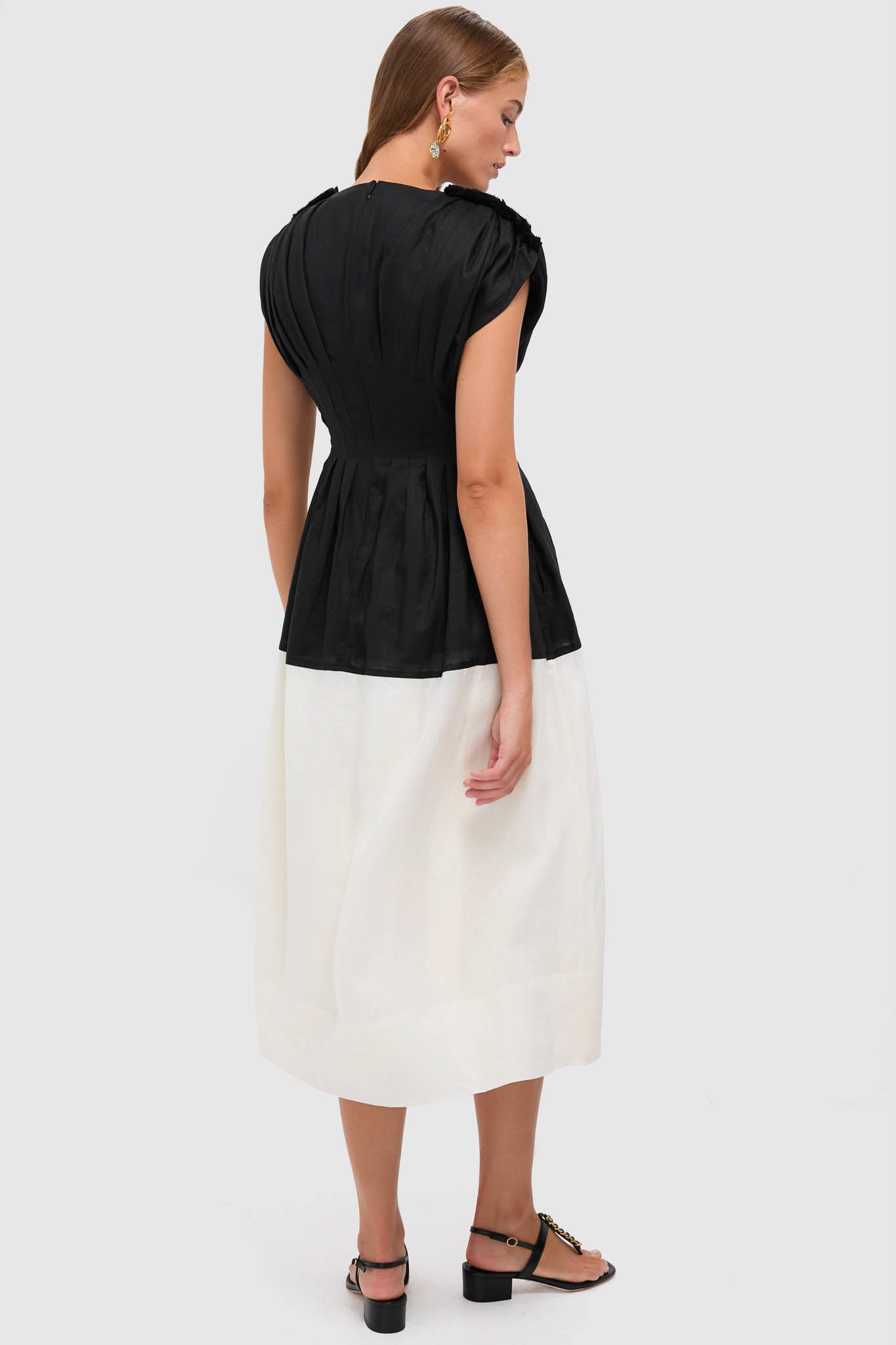 Multi Nicola Ramie Tank Midi Dress