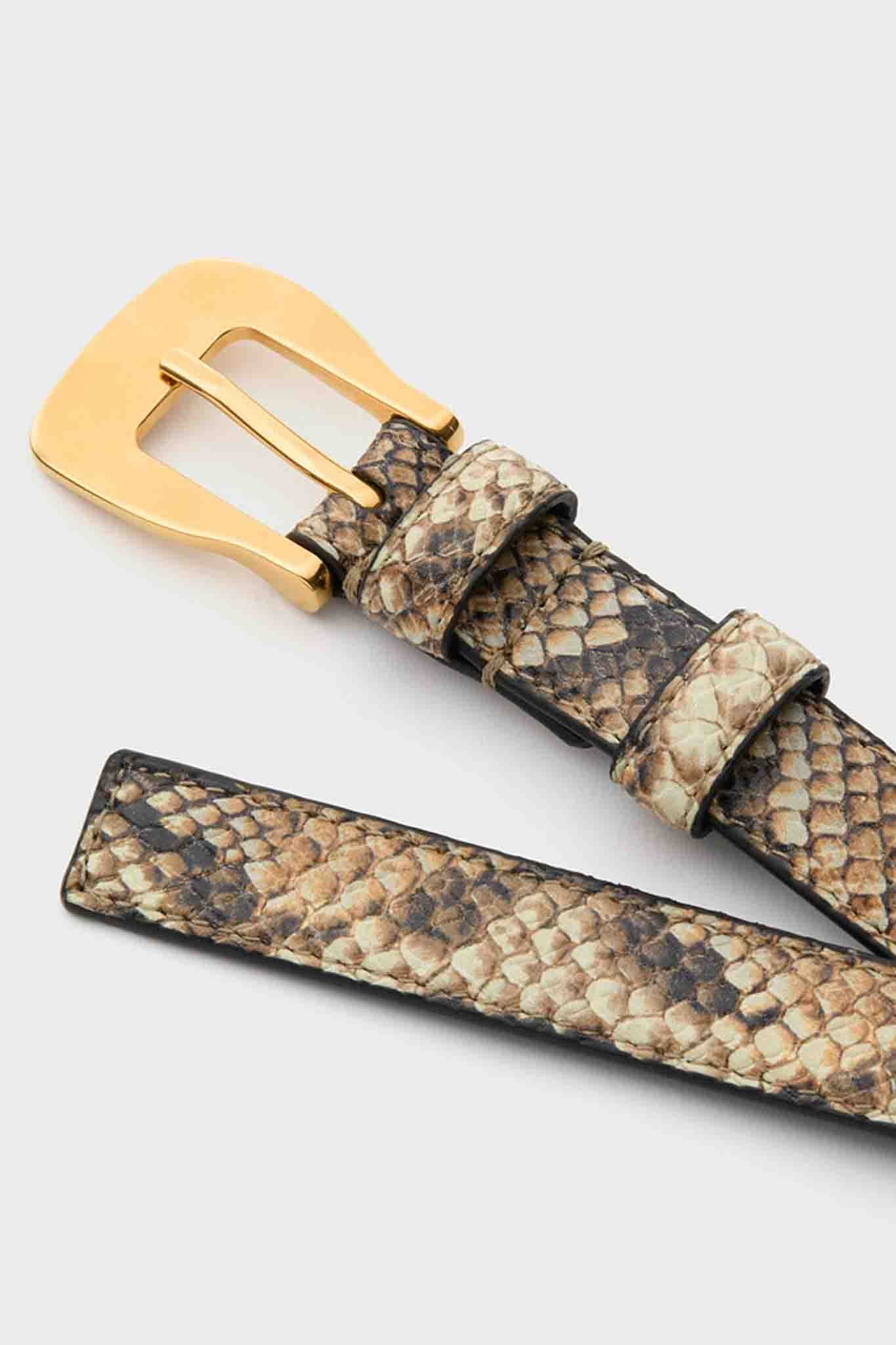Python Macchia Square Buckle Belt