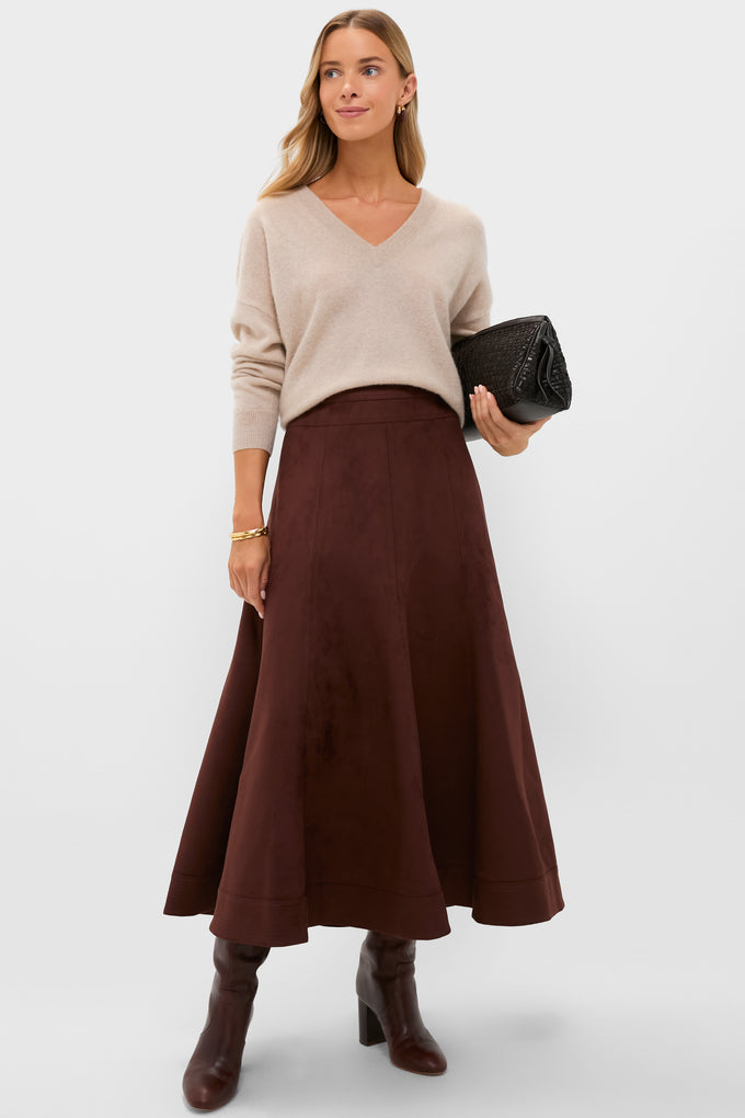 Ganache Vegan Suede Brynn Skirt
