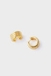 Gold Infinity Huggie Earrings