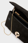 Black Amaya Suede Clutch