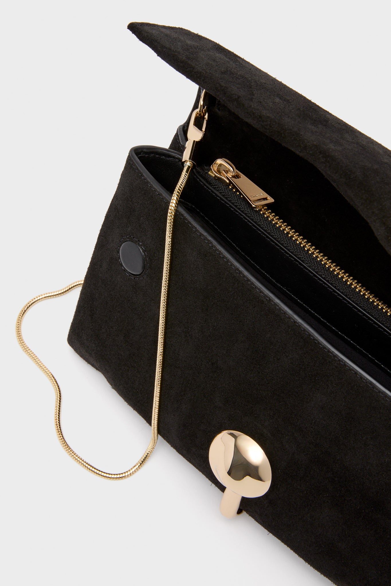 Black Amaya Suede Clutch