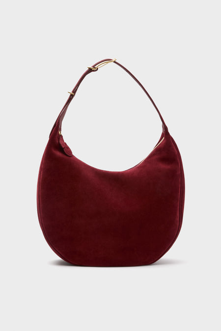 Maroon Suede Moon Hobo
