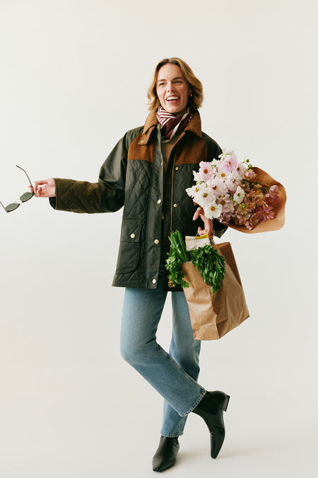 Archive Olive and Beech Imelda Wax Jacket