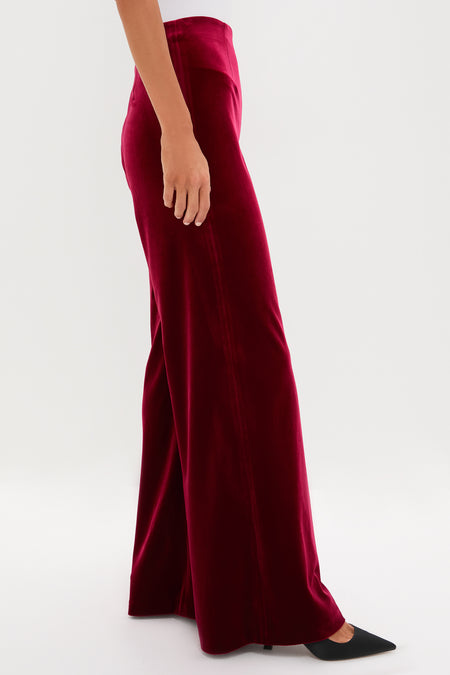 Red Ribbon Velvet Deja Pant