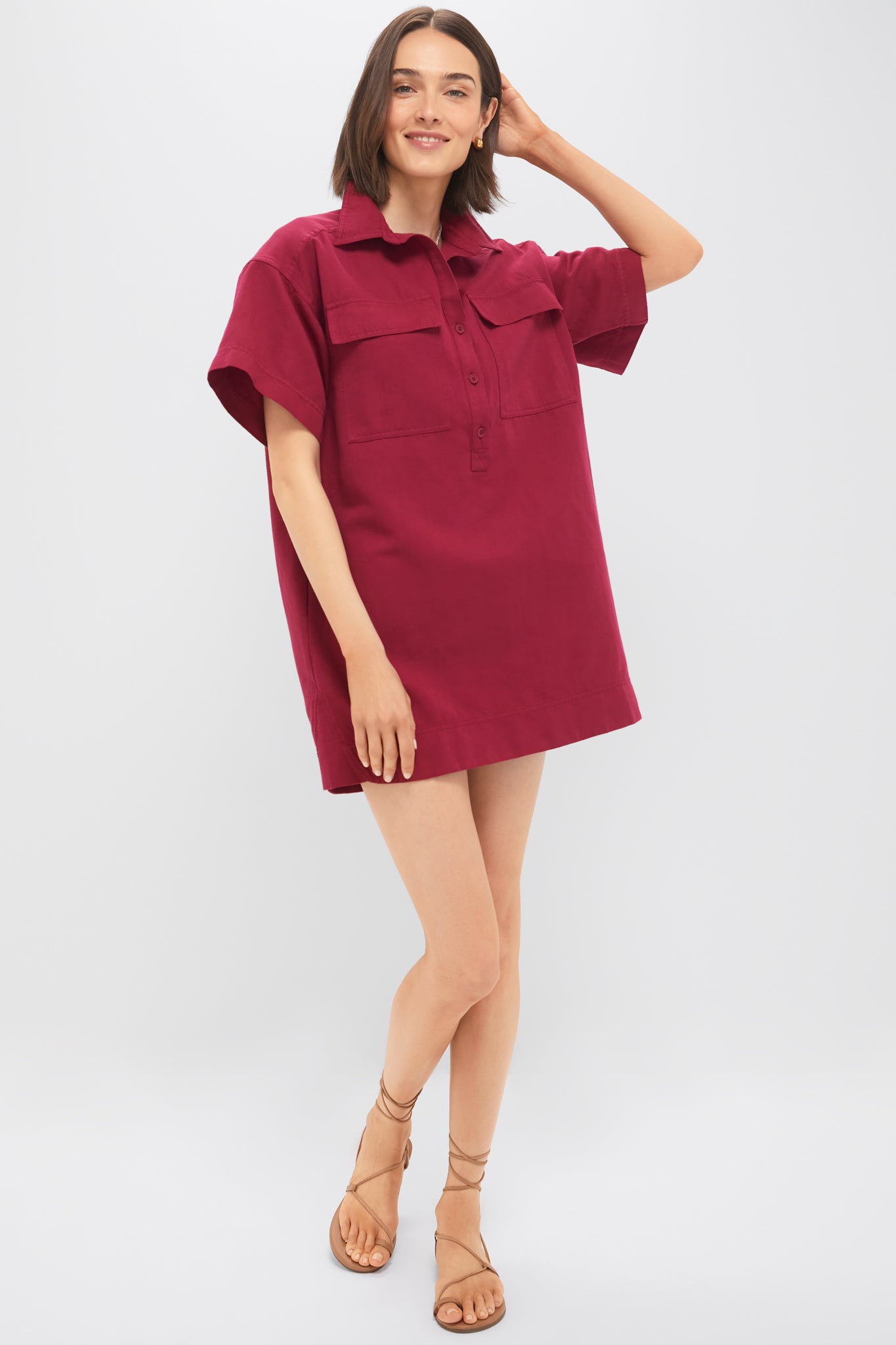 Apiece Apart Rumba Red Stefana Shift Dress Rumba Red / XS