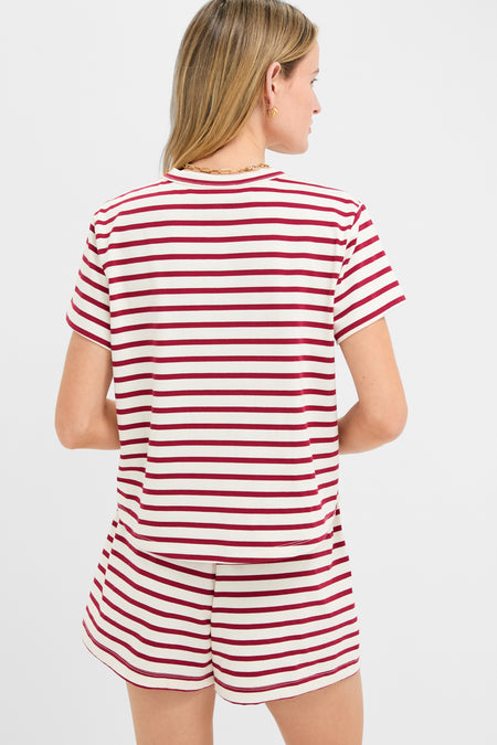 Red Stripe Parker Classic Tee