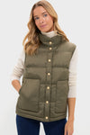 Olive Green Inez Puffer Vest