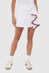 White Faux Wrap 14 Inch Performance Jersey Alexis Tennis Skirt