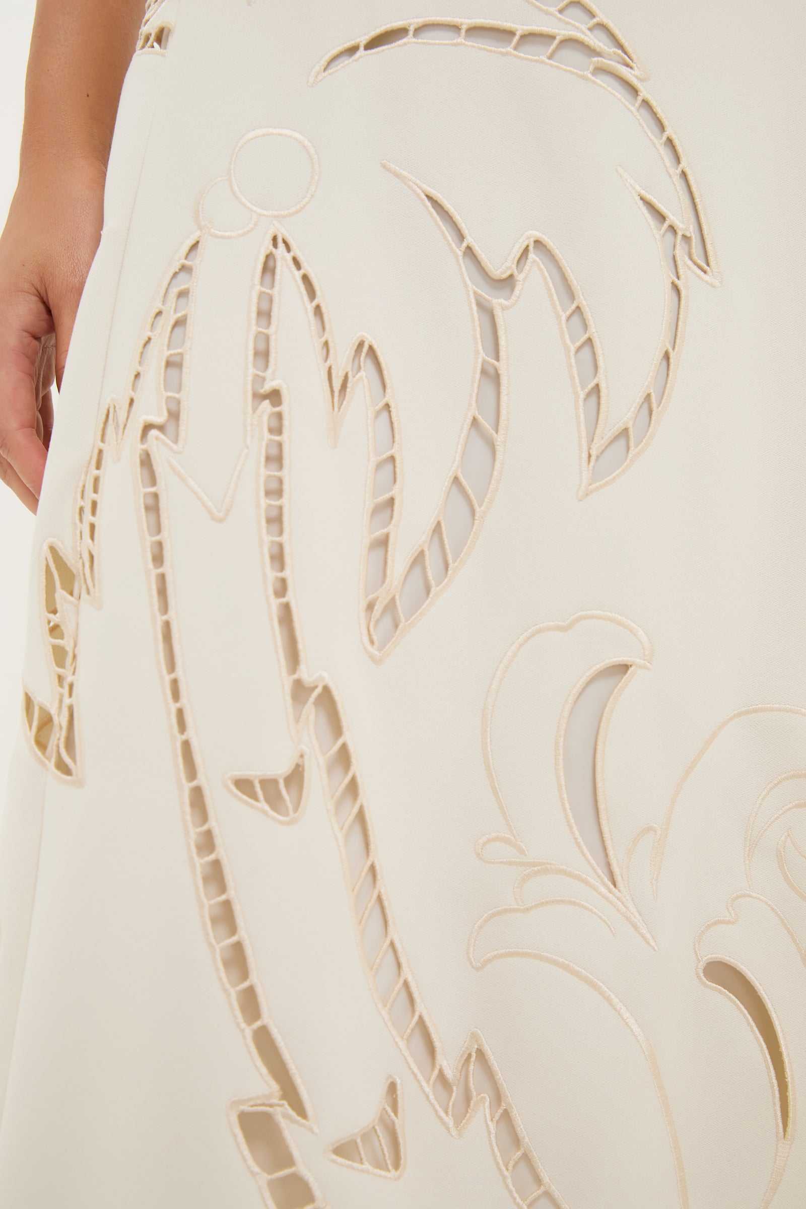 Vanilla Cleo Applique Sleeveless Midi Dress