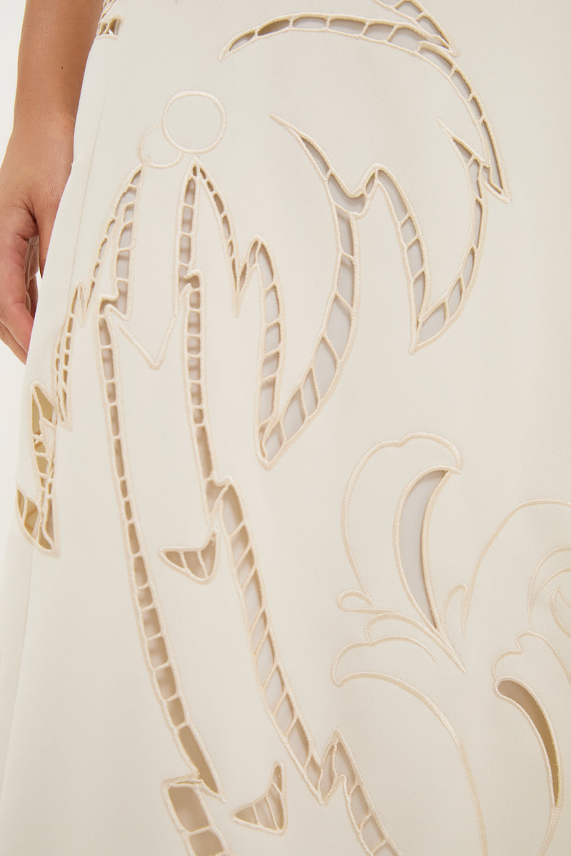Vanilla Cleo Applique Sleeveless Midi Dress