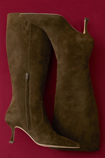 Chocolate Suede Mira Boots