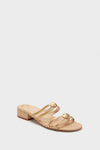Beige Raffia Shelly Flat Mules