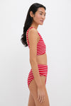 Red and White Striped Nadine Bikini