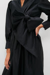 Black Tie Front Bow Bea Maxi Dress