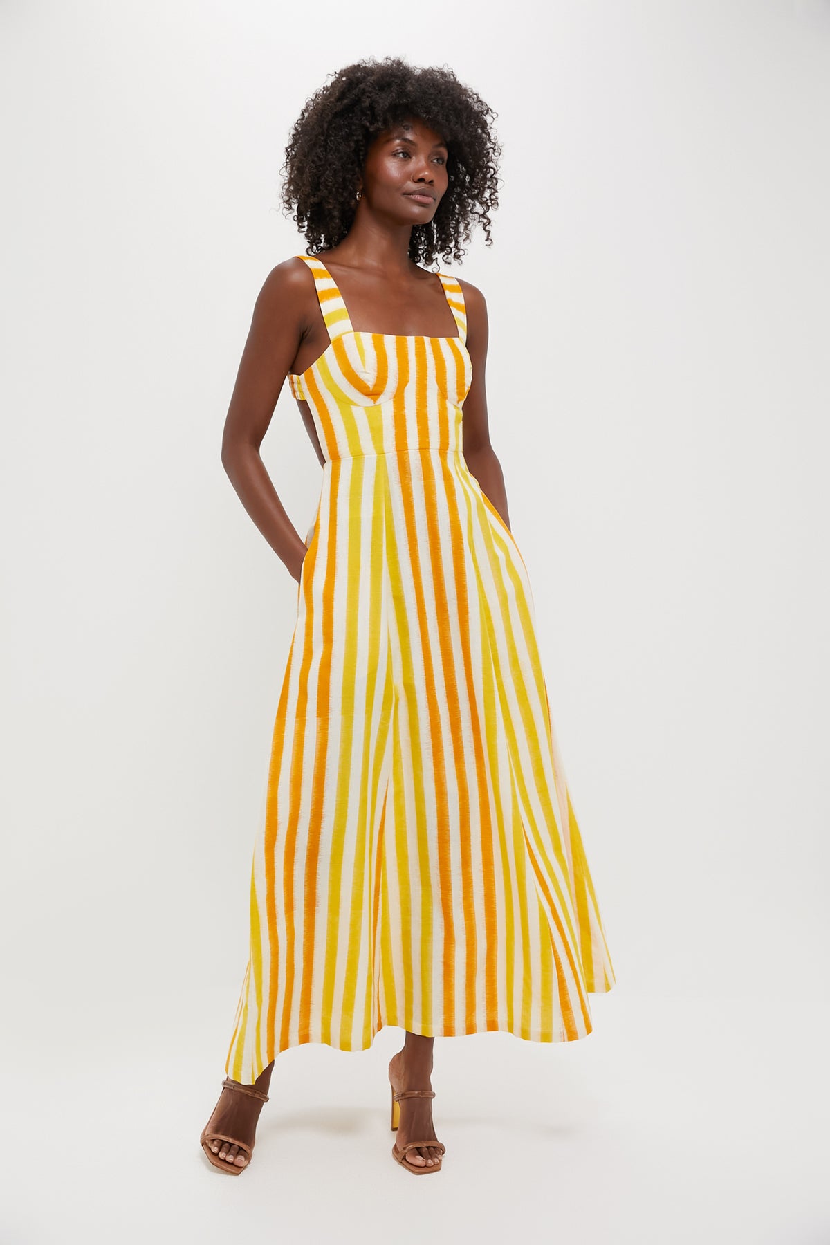 white christmas dresses Mango Stripes Azzurra Dress