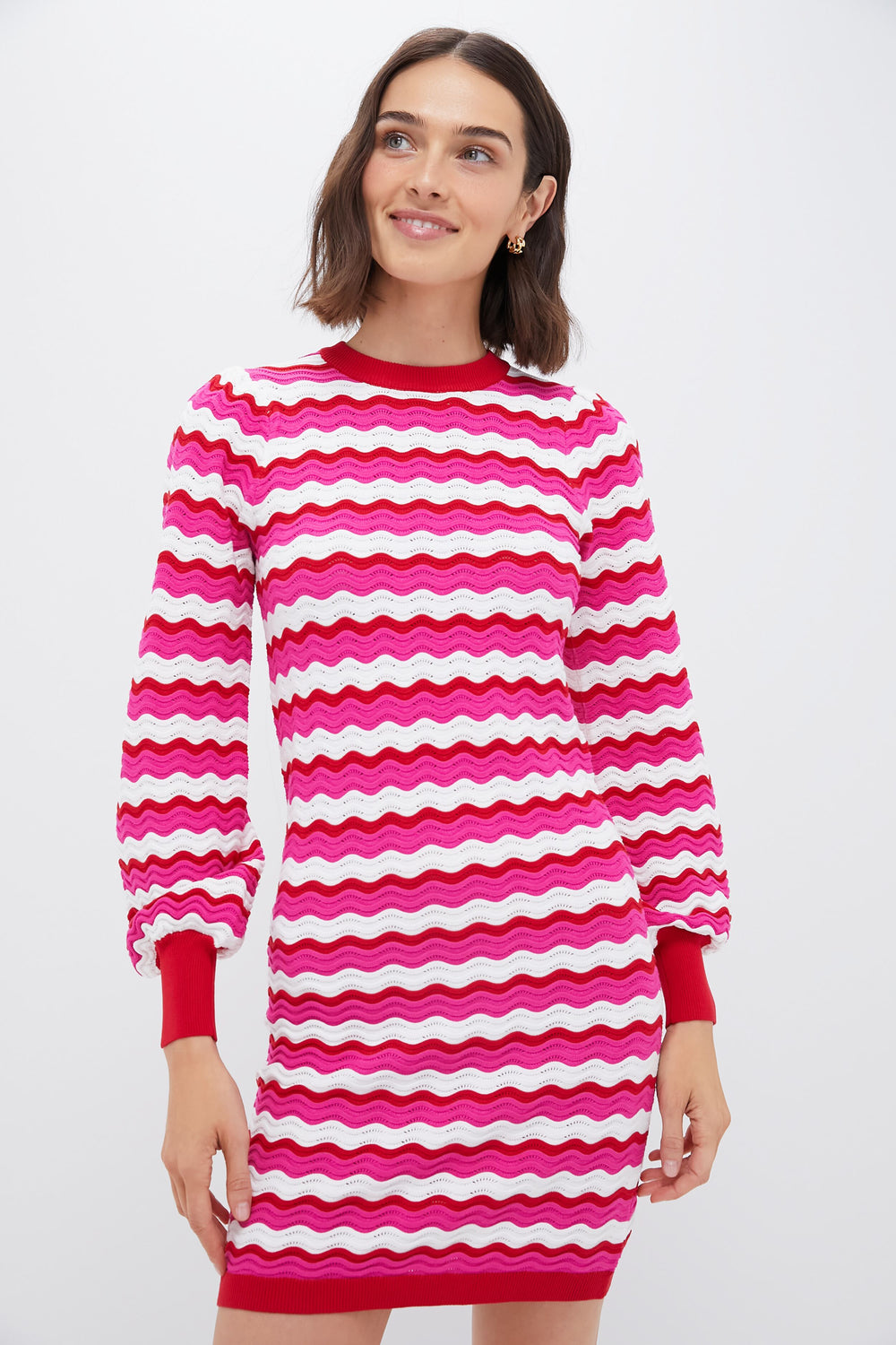 Ruby Wavy Stripe Callie Mini Dress