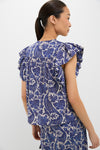 Ocean Sienna Flutter Sleeve Top