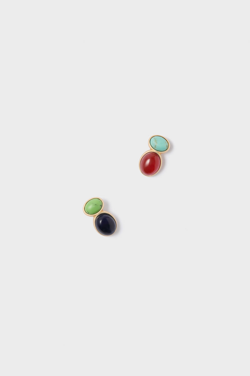 Multi Semi Precious Stone Earrings