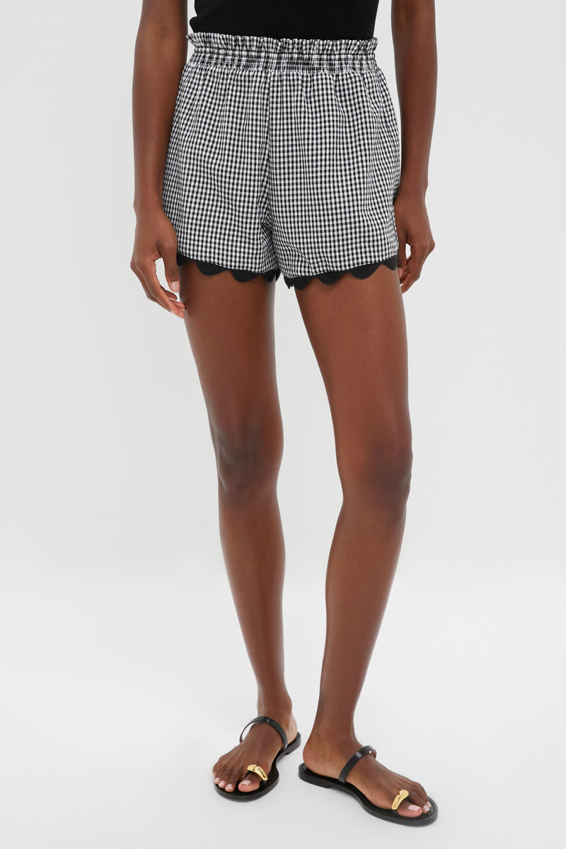Black Gingham Ric Rac Ava Short