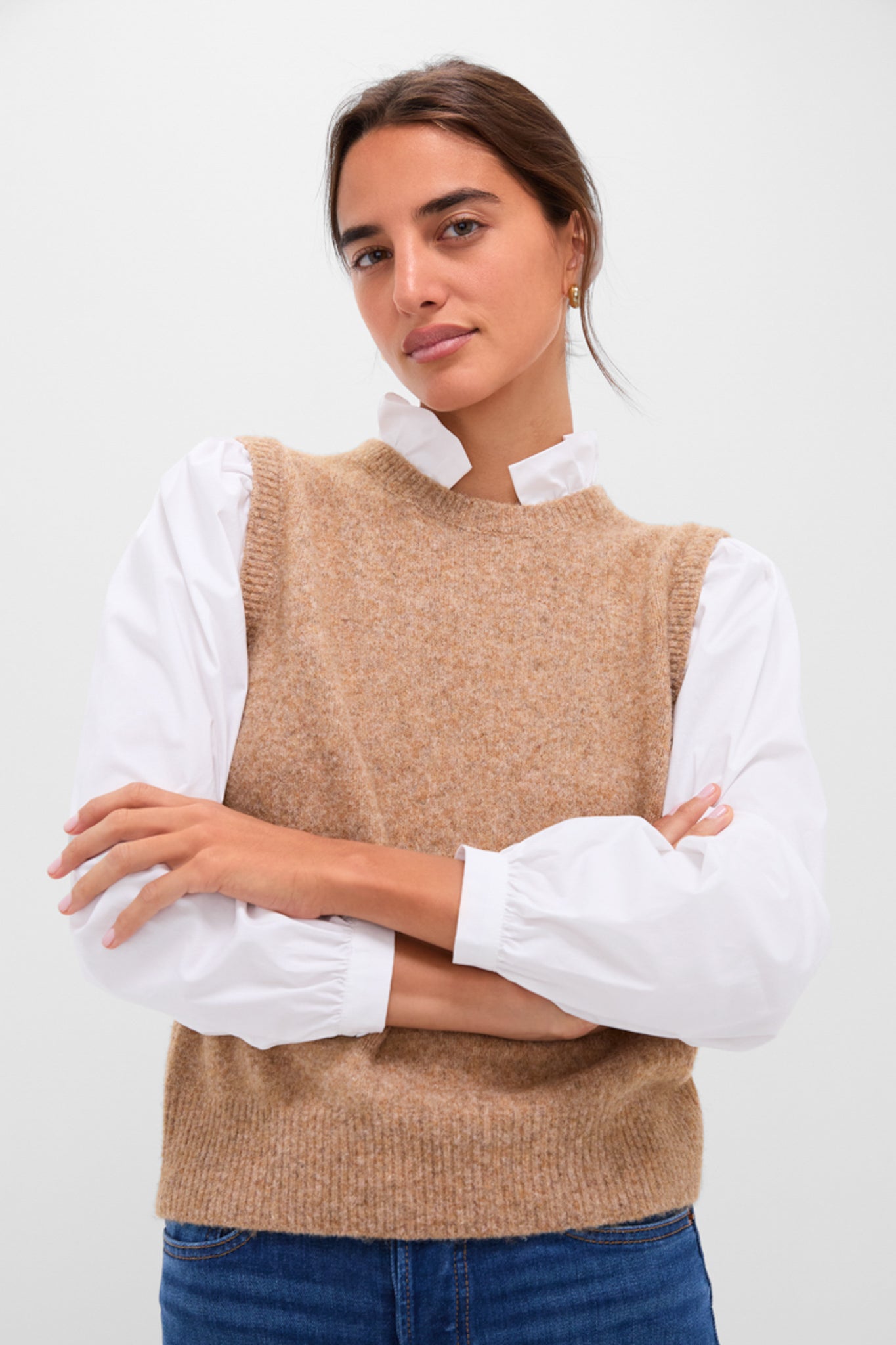 トップス ella drawstring blouse Desert Melange Ella Sweater Blouse | Tuckernuck