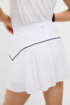 White Pleated Back 14 Inch Performance Jersey McCarthy Tennis Skirt