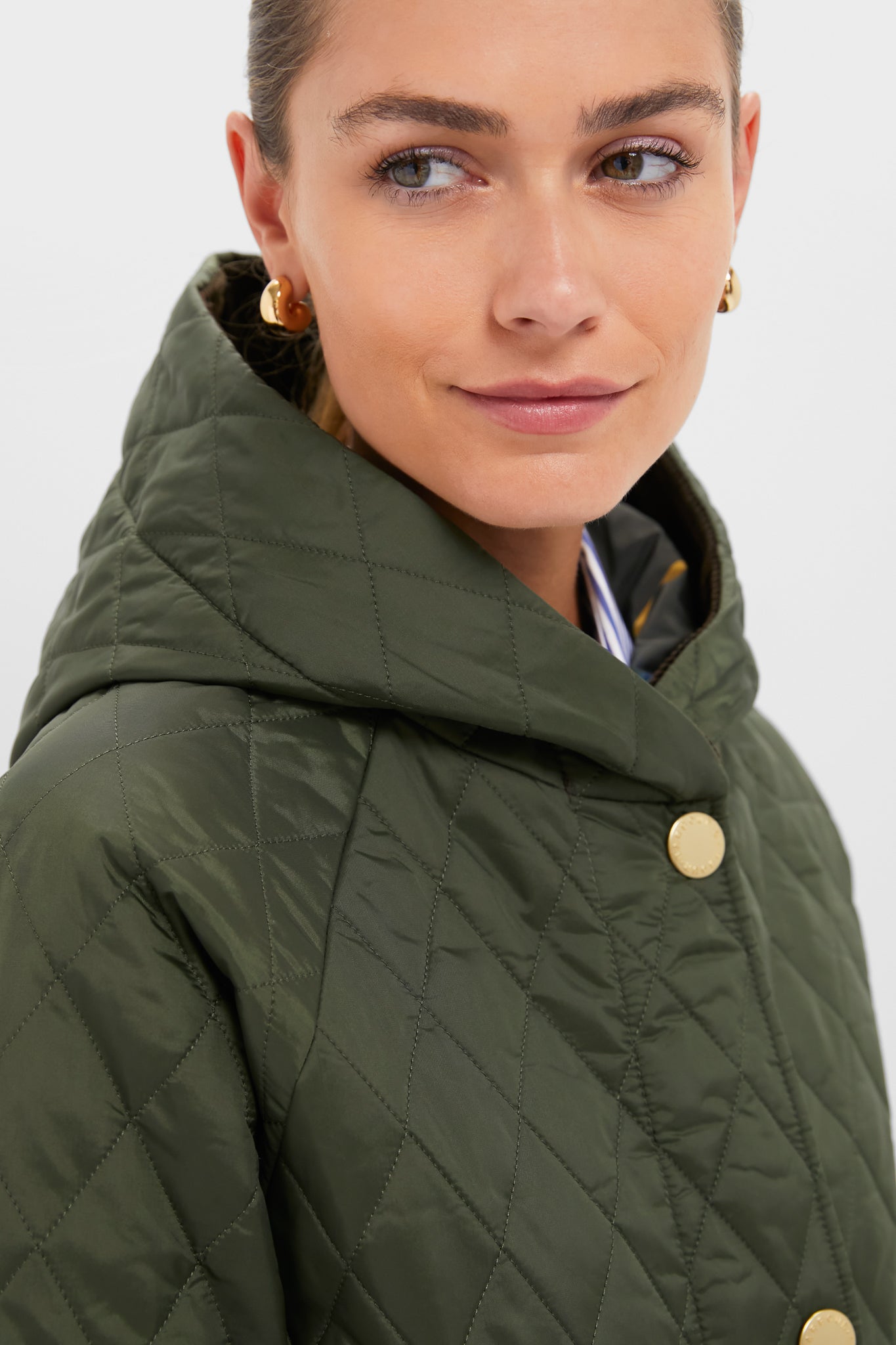 Olive Hilary Quilted Jacket | Barbour