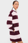Pink and Winetasting Stripe Travis Rugby Dress