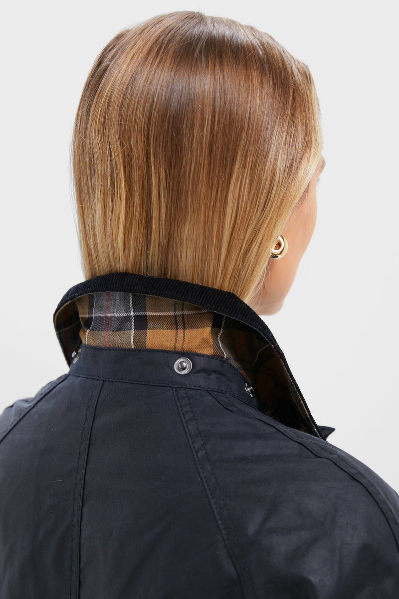 Navy Beadnell Wax Jacket