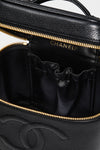 CHANEL Black Coco Mark Hand Vanity Bag