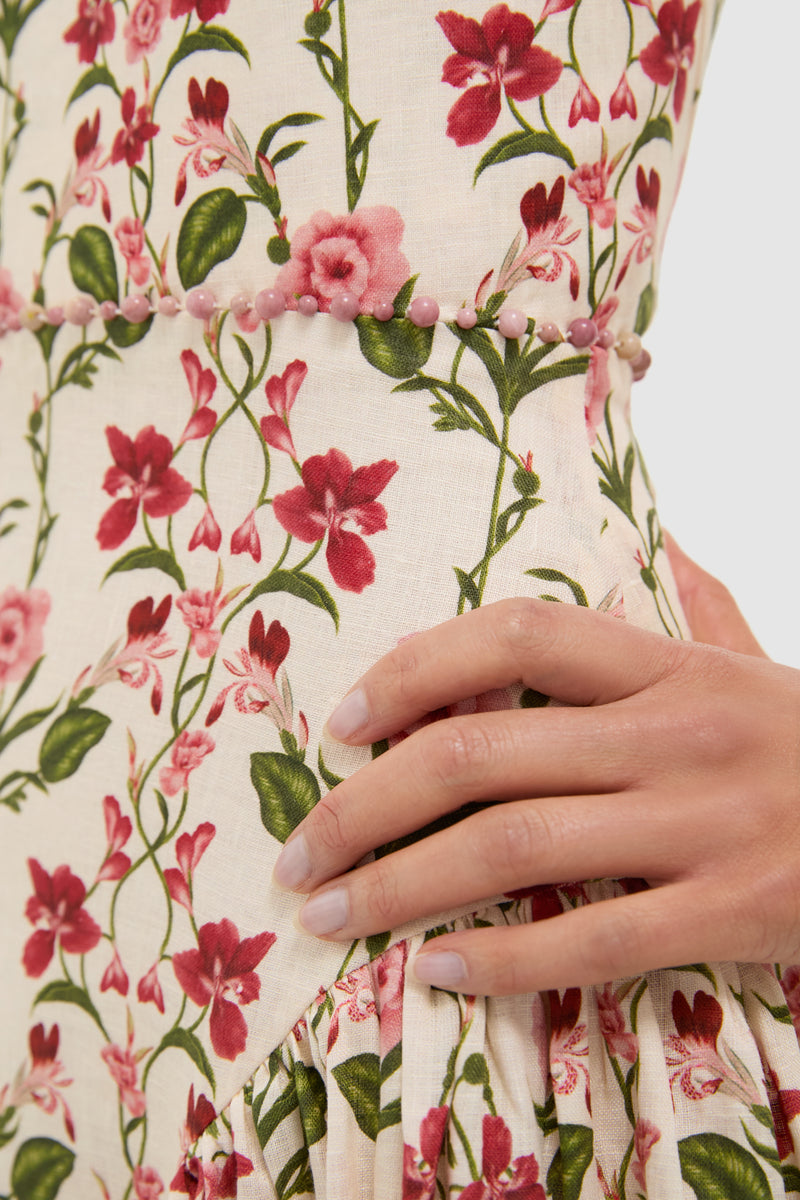 Canna Balsa Beaded Midi Dress