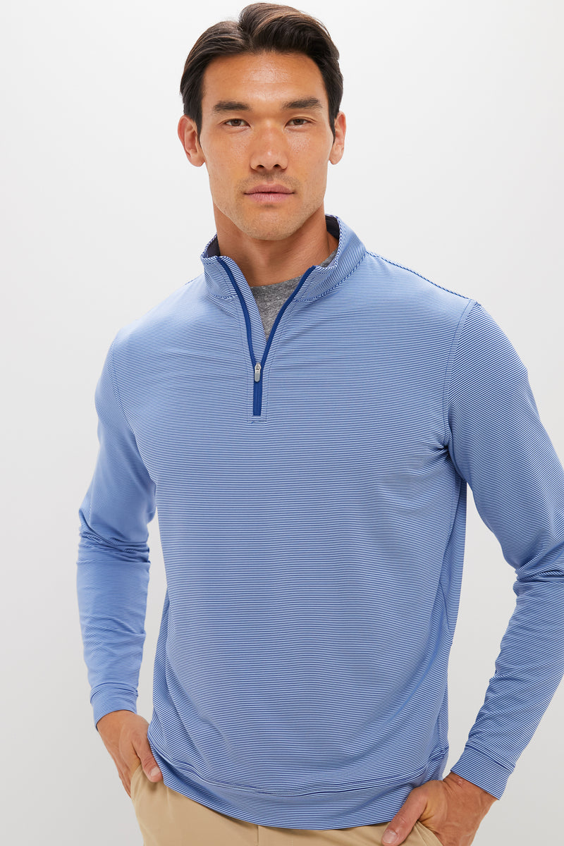 Sport Navy Perth Sugar Stripe Quarter Zip