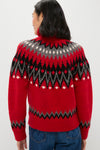 Fireside Red Fairisle Multi Turtleneck Sweater