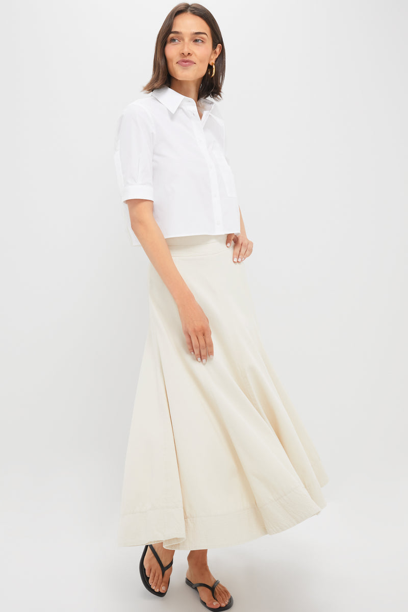 White Short Lived Button Down