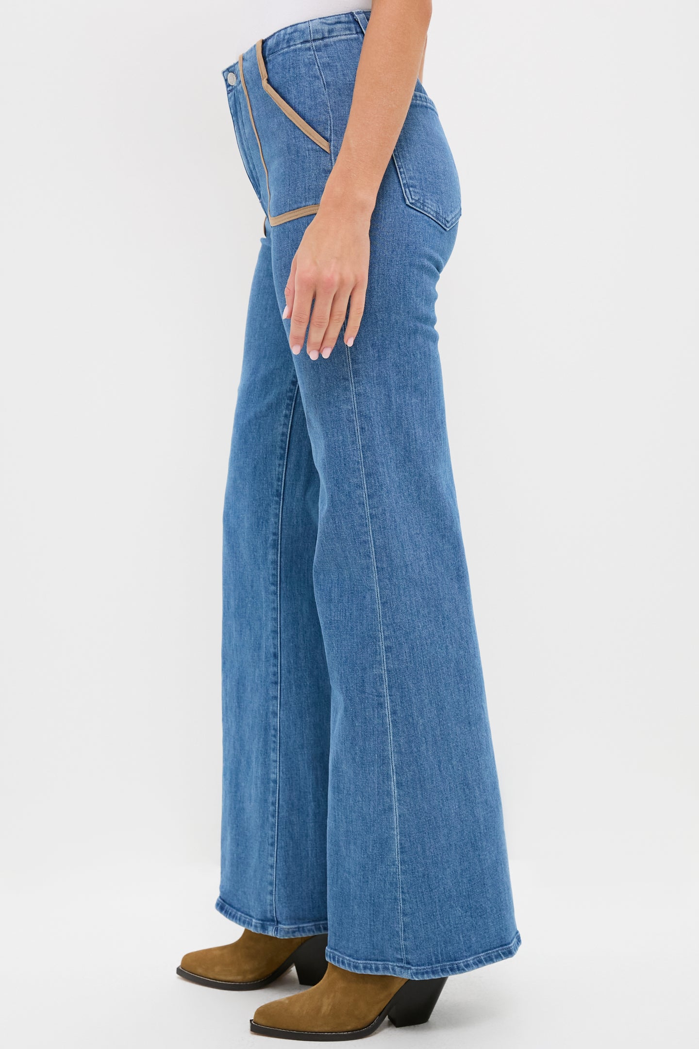 Blue Crystal High Rise Joni Extreme Flare