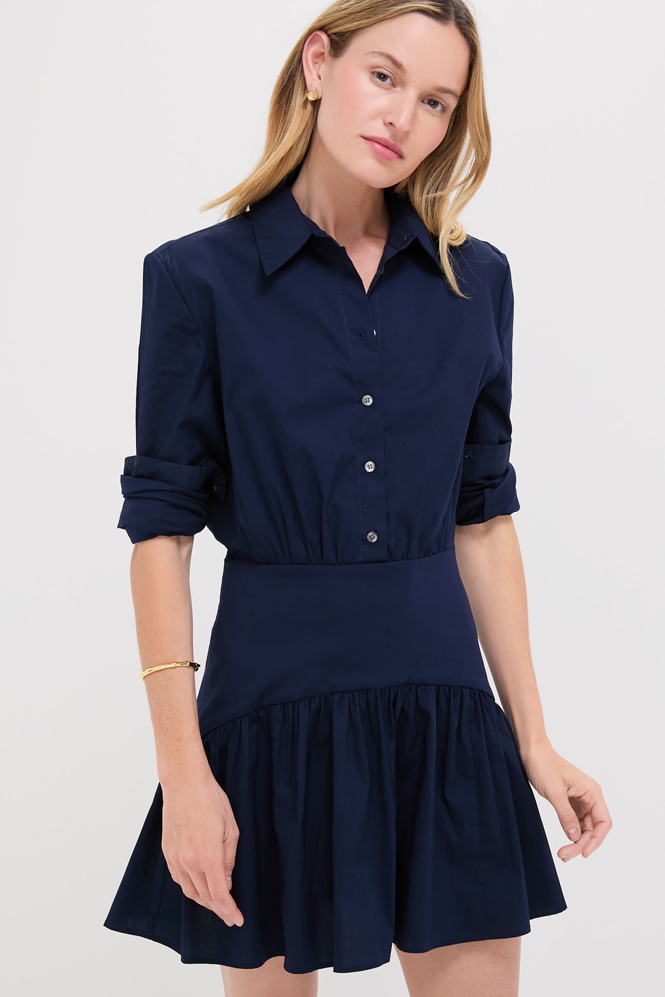 midi dress with kimono sleeves Blue Beaded Kimono V-Neck Empire Midi Dress