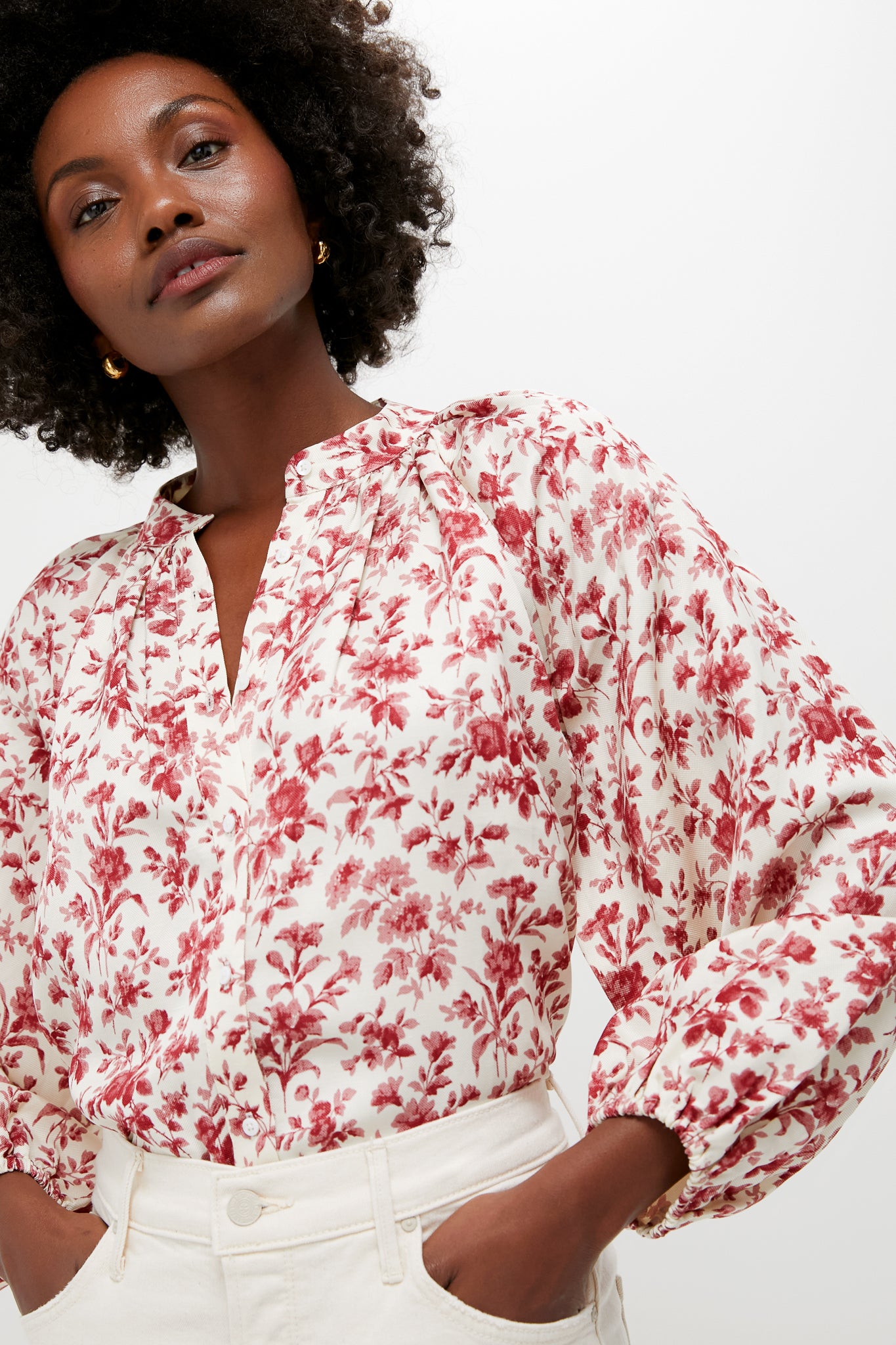 Pomegranate Bloom Sawyer Blouse