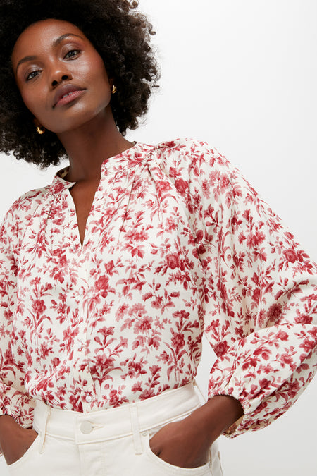 Pomegranate Bloom Sawyer Blouse