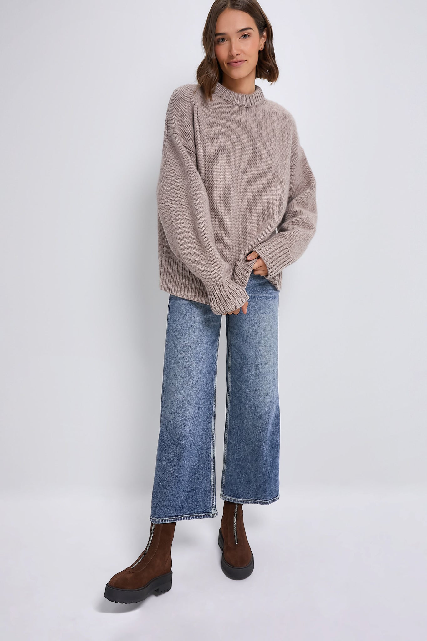 Crafted Indigo High Rise Wide Leg Crop