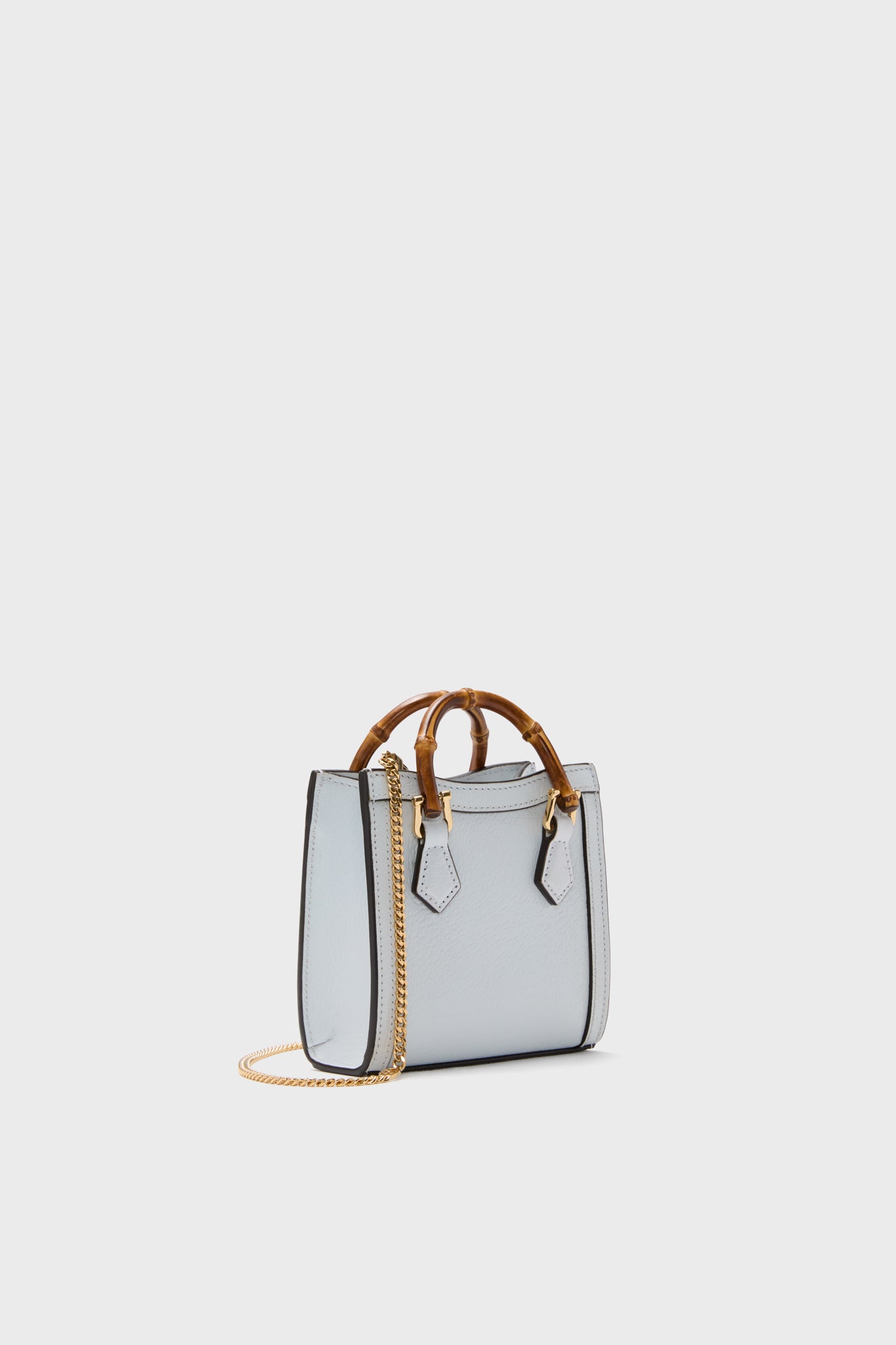 Gucci Light Blue Diana Bamboo Handle Mini Chain Tote