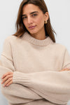 Sandstone Genevieve Cashmere Wool Blend Crewneck Sweater