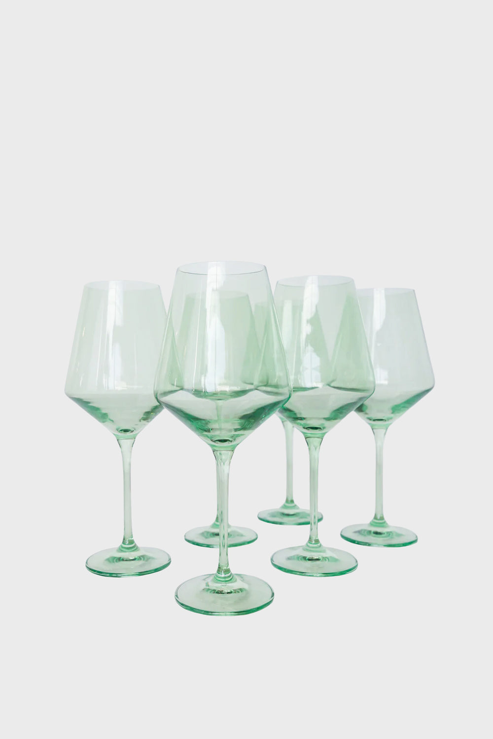 Mint Stemmed Glasses Set of 6