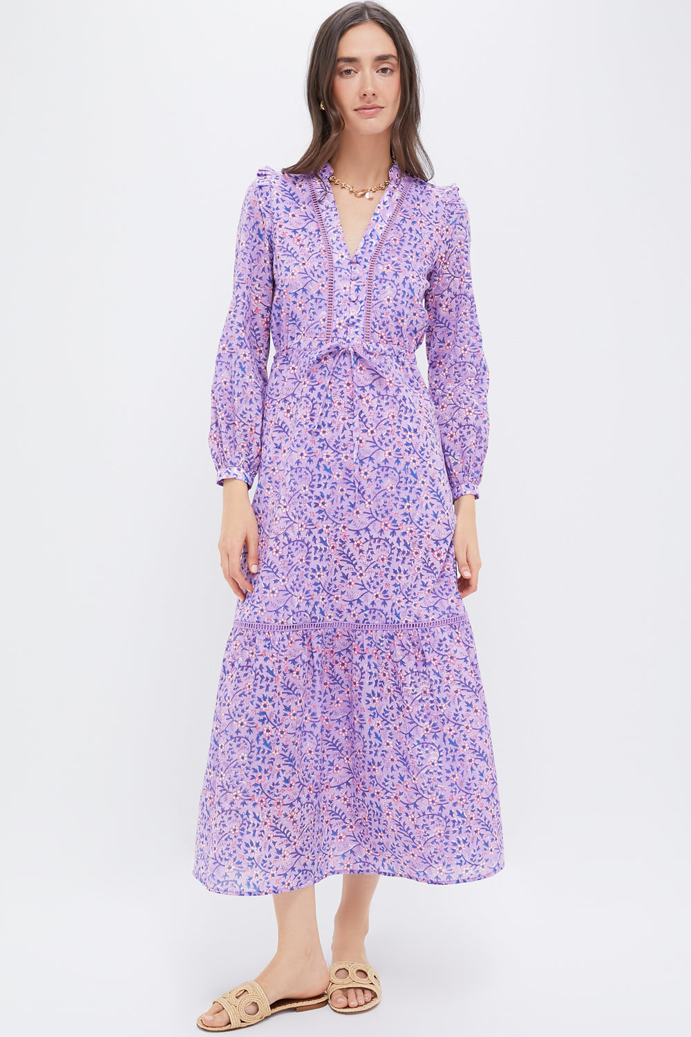 Violet Wildflower Organic Frances 4 V Dress