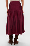 Bordeaux Rosa Midi Skirt