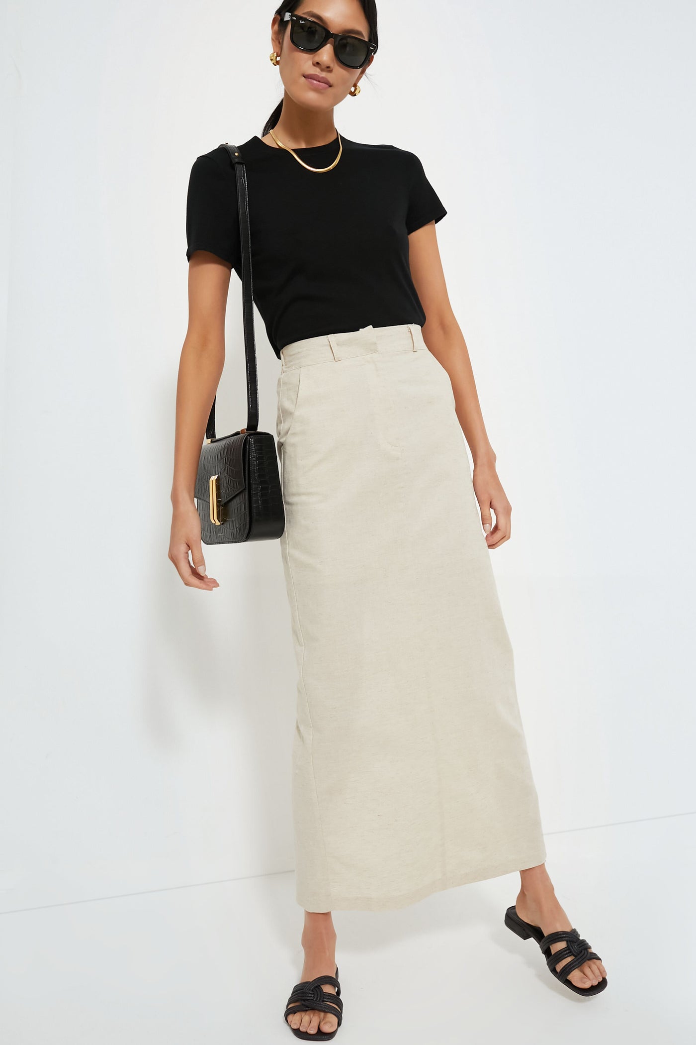 Black Croc Effect Vancouver Bag